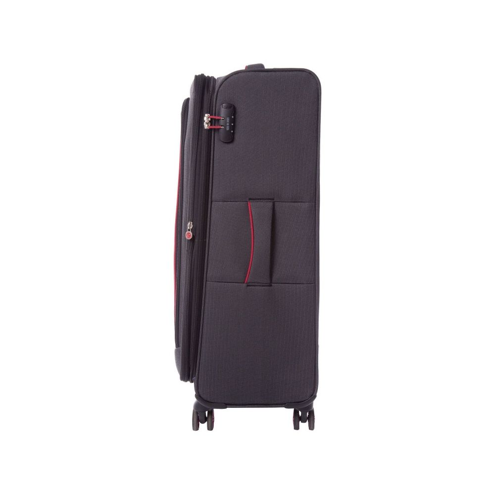 Troler Lamonza Cruise, Gri inchis cu Rosu, 77 x 46 x 31 cm