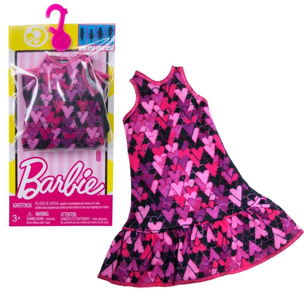 Accesorii Barbie Fashions - Rochie cu imprimeu inimi