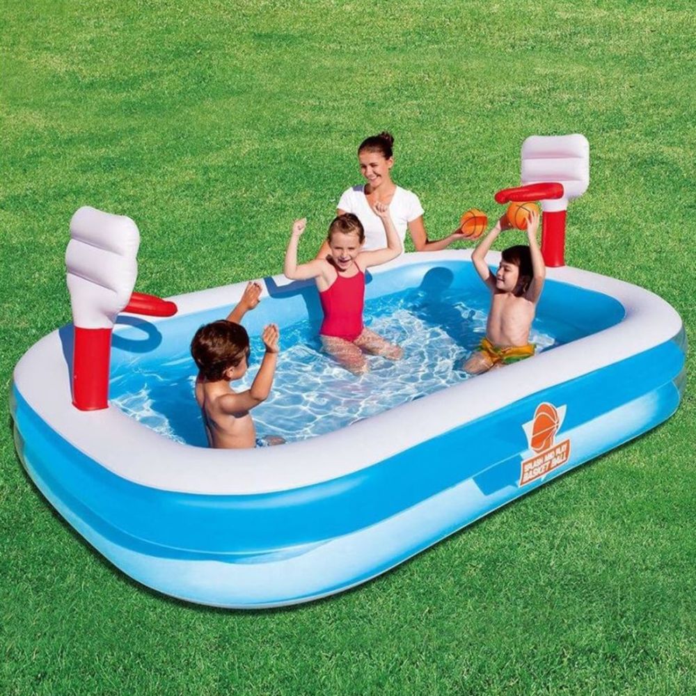 Piscina gonflabila pentru copii, Bestway, Basketball, 251 x 168 x 102 cm