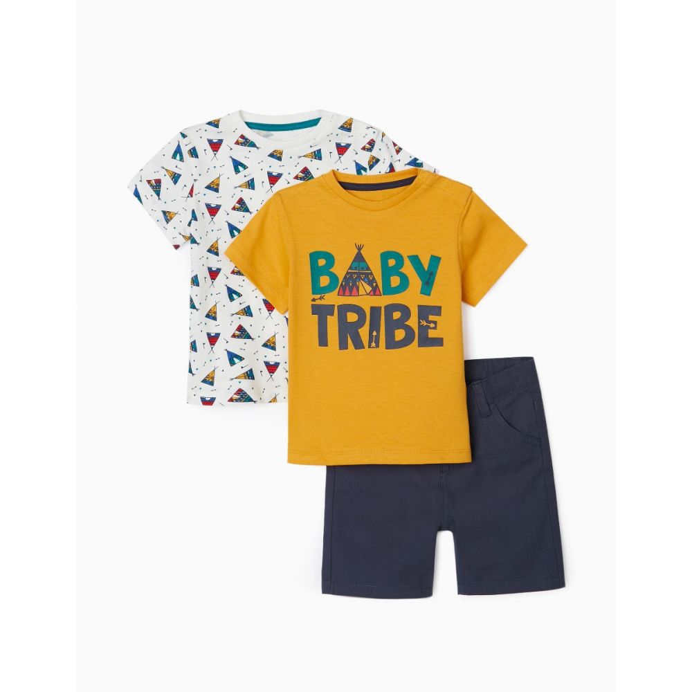 Set 2 tricouri si pantaloni scurti, Zippy, Baby Tribe 