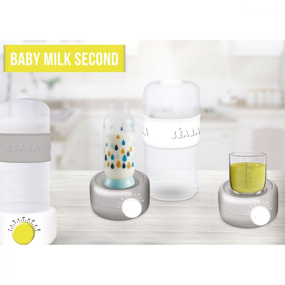 Incalzitor biberoane si sterilizator Beaba, Baby Milk Second Neon