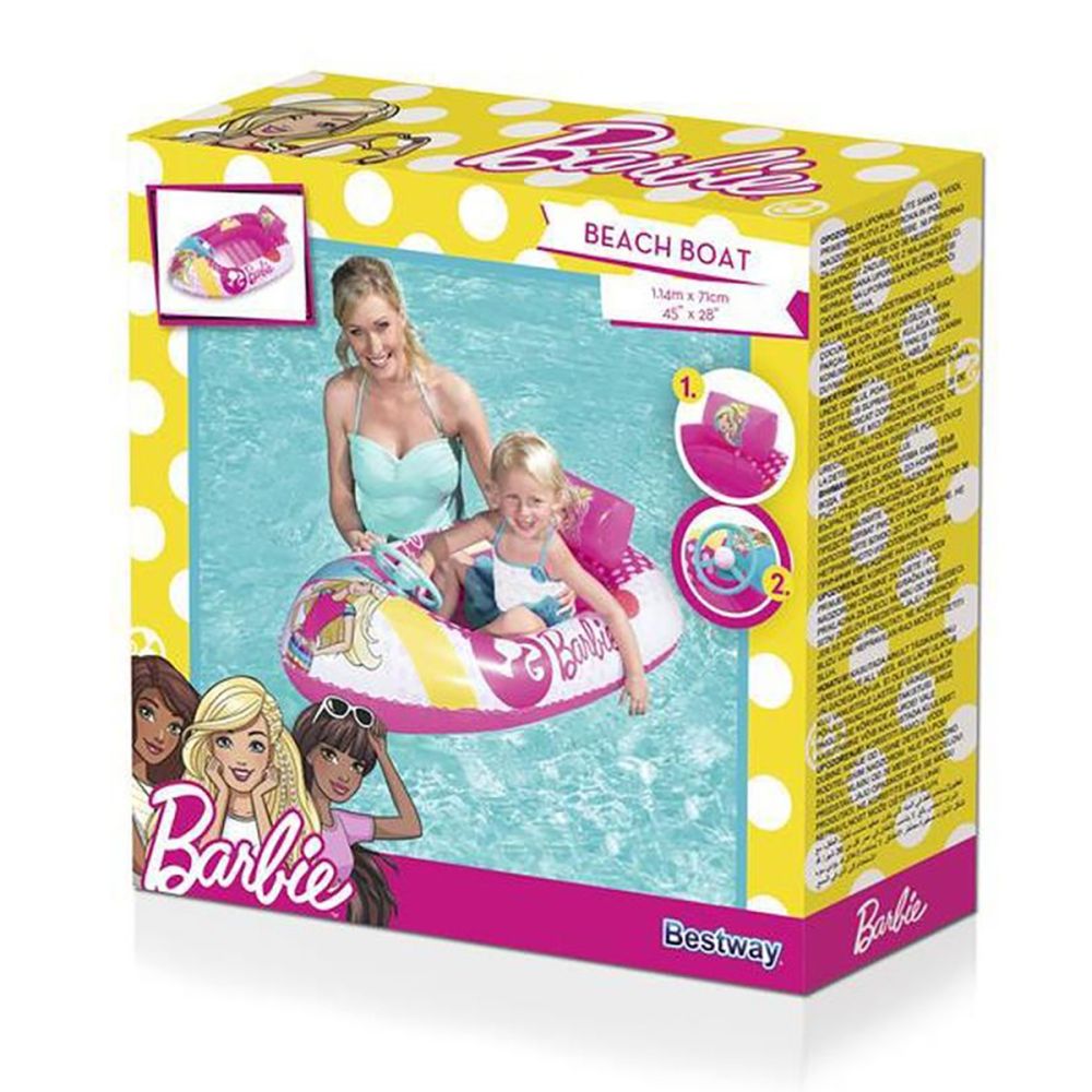 Barca gonflabila Bestway, Barbie Fashion, 114 x 71 cm