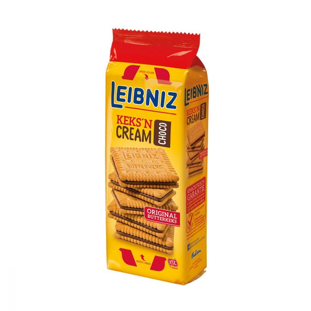Biscuiti cu crema de cacao Leibniz, 228 g