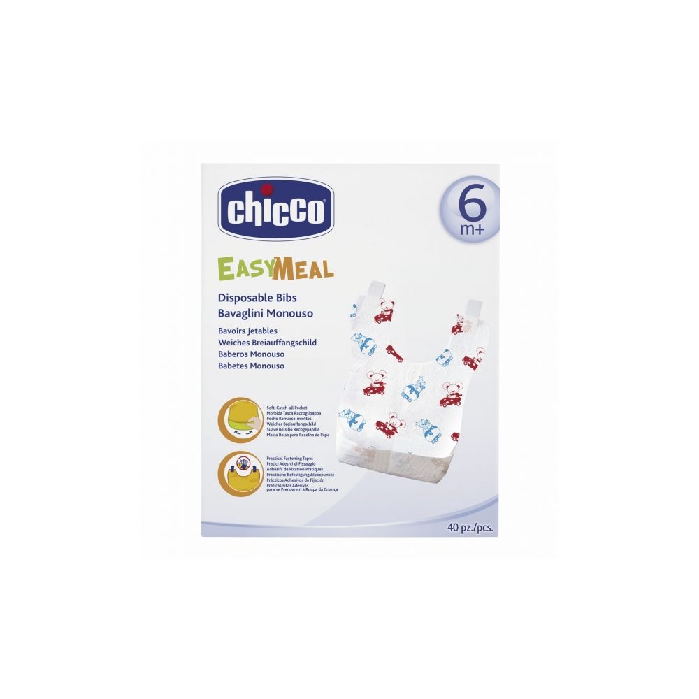 Bavete de unica folosinta Chicco, 40 buc