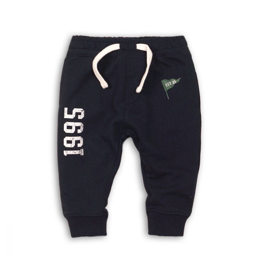 Pantaloni trening cu imprimeu Minoti BBS - Est 95