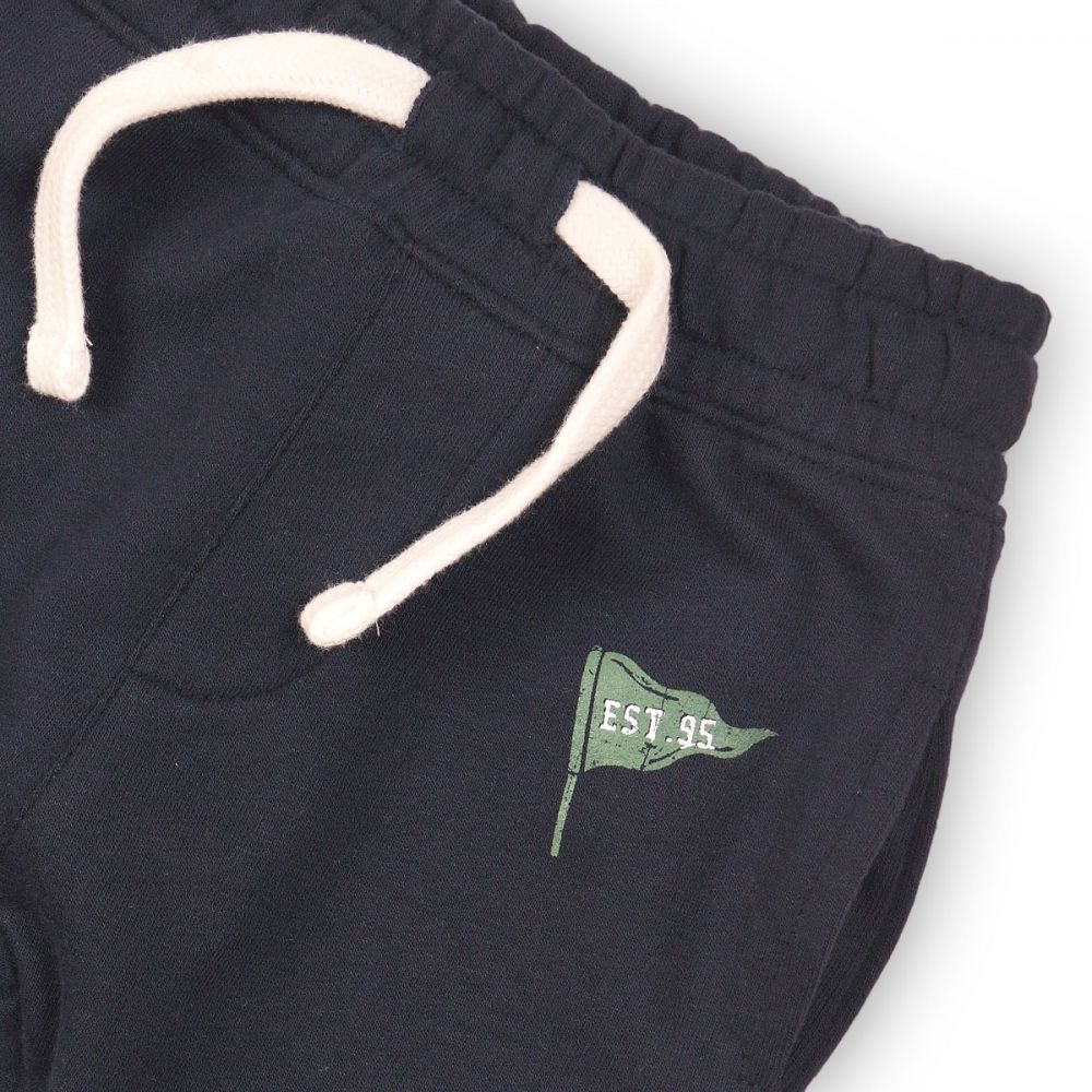 Pantaloni trening cu imprimeu Minoti BBS - Est 95