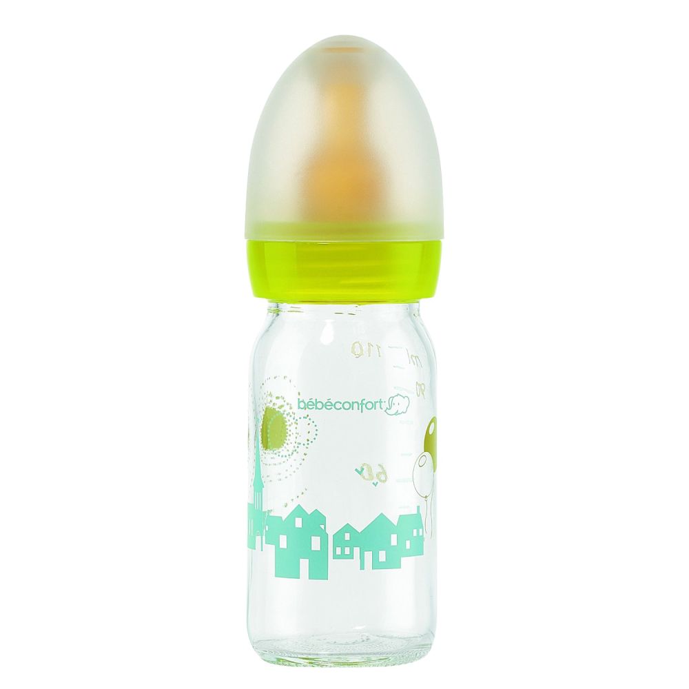 Biberon sticla BEBE CONFORT, 0 luni+, tetina latex, 110ml