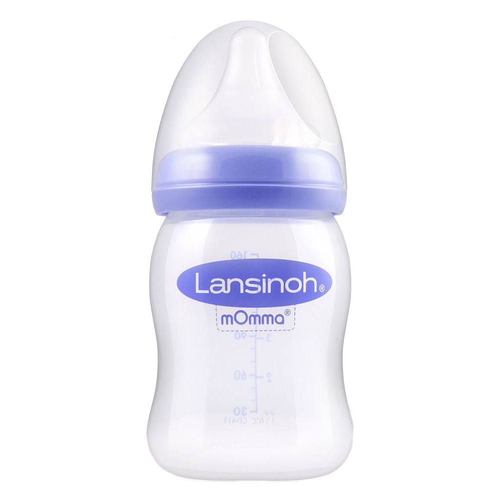 Biberon PP Lansinoh Momma NaturalWave, +0 luni, 160ml