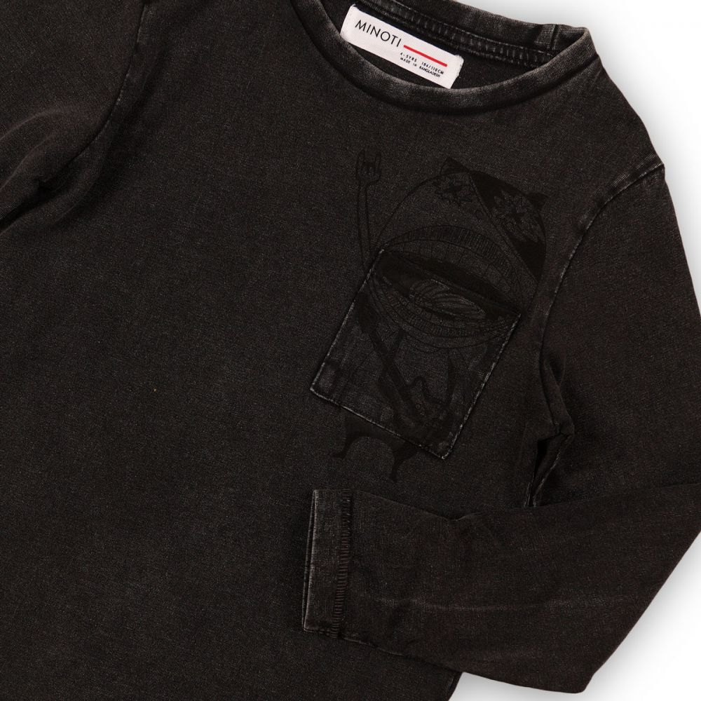 Bluza Minoti maneca lunga cu imprimeu peste buzunar