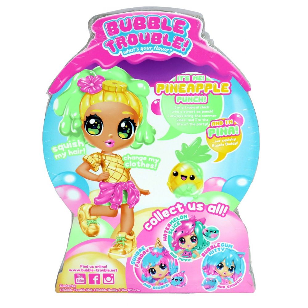 Papusa Bubble Trouble Doll Pineapple Squeeze Wave 1