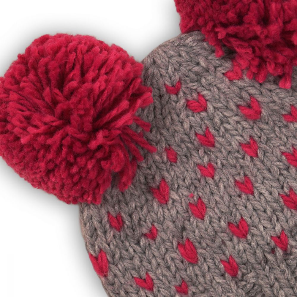 Caciula tricotata cu mot Minoti Hat, Gri M318X020