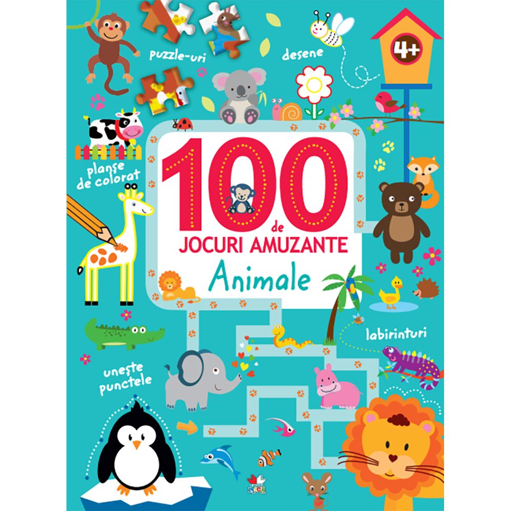 Carte Editura Litera, 100 de jocuri amuzante. Animale