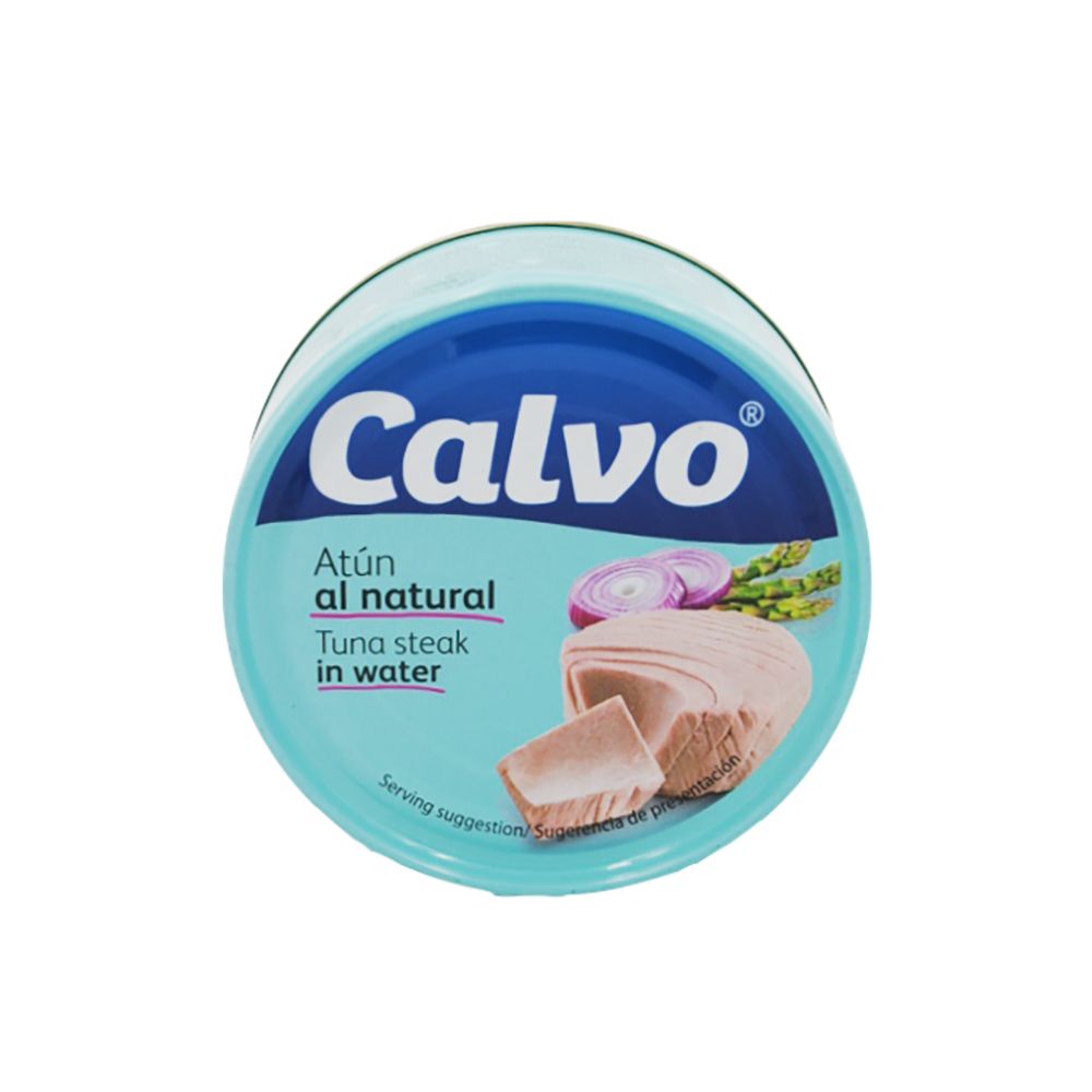 Ton in sos natur Calvo, bucati, 160 g