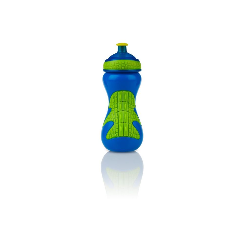 Cana sport Nuby, Gator Grip, 450ml, albastru/verde