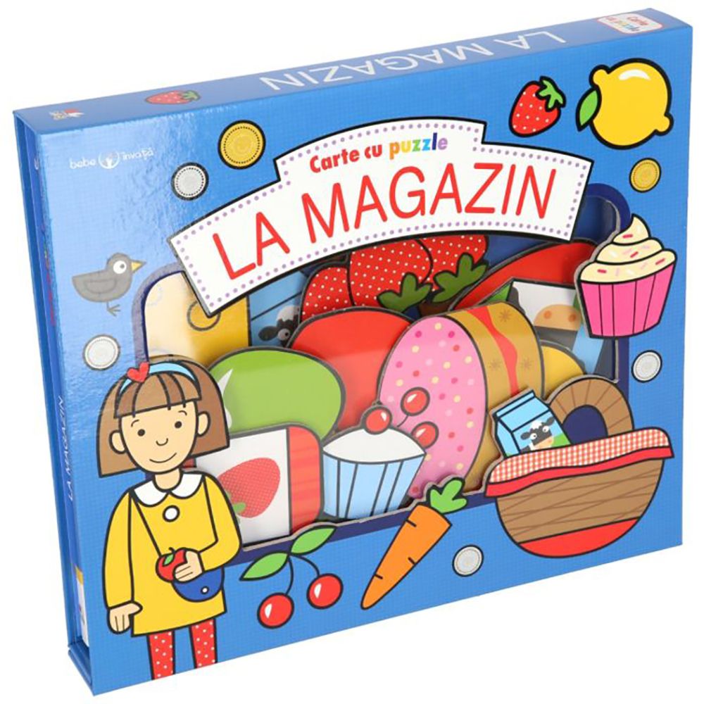 Carte Editura Litera, Carte cu puzzle. La magazin. Bebe invata