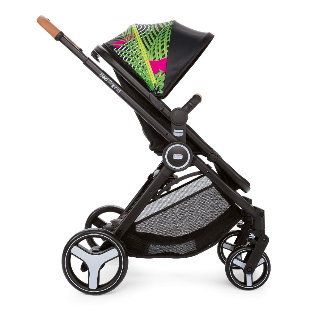 Carucior 3 in 1 Chicco Trio Best Friend, Light Optical Jungle, 0 luni+