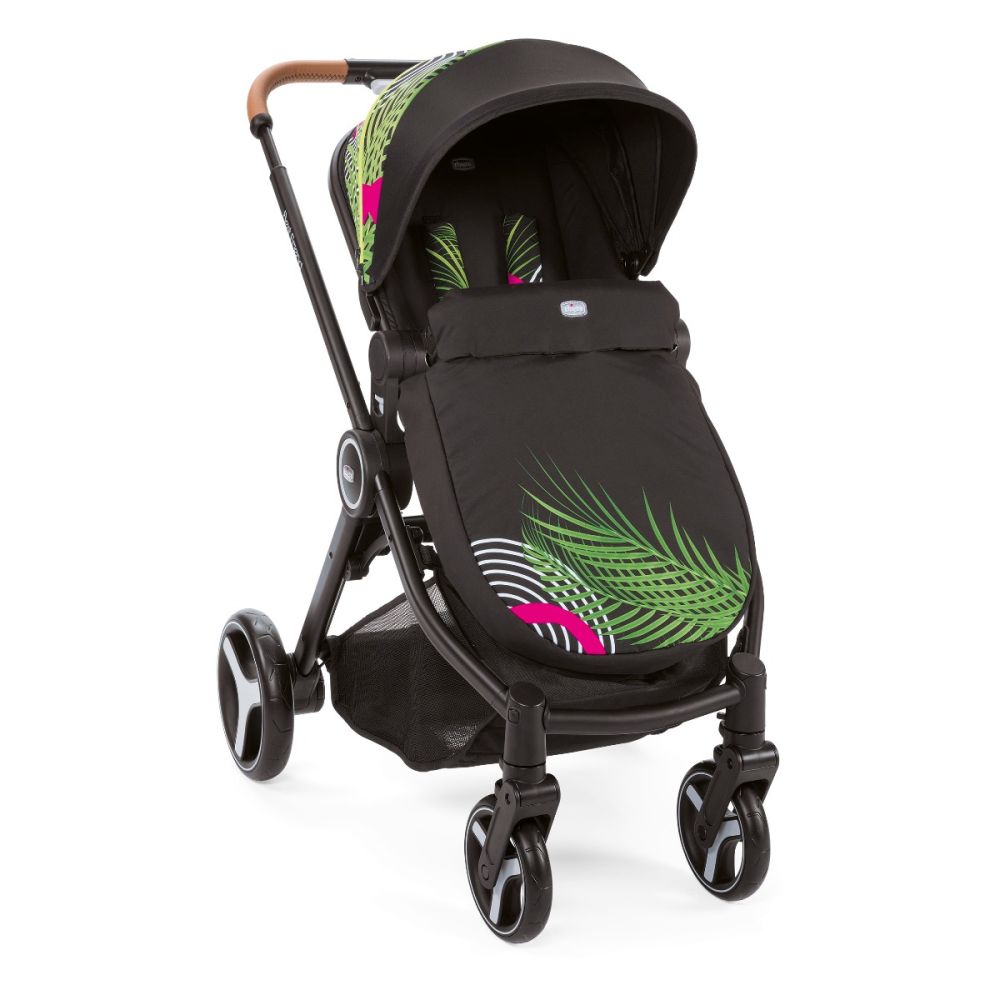 Carucior 3 in 1 Chicco Trio Best Friend, Light Optical Jungle, 0 luni+
