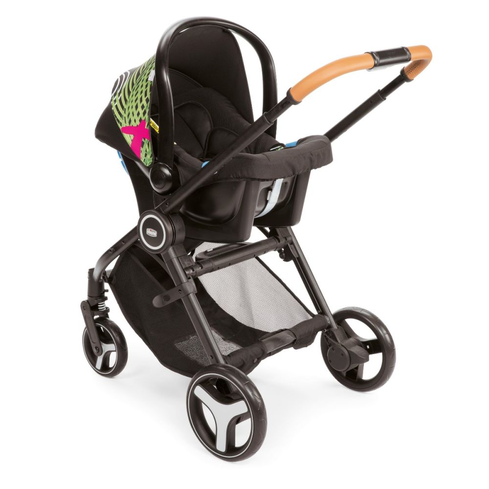 Carucior 3 in 1 Chicco Trio Best Friend, Light Optical Jungle, 0 luni+