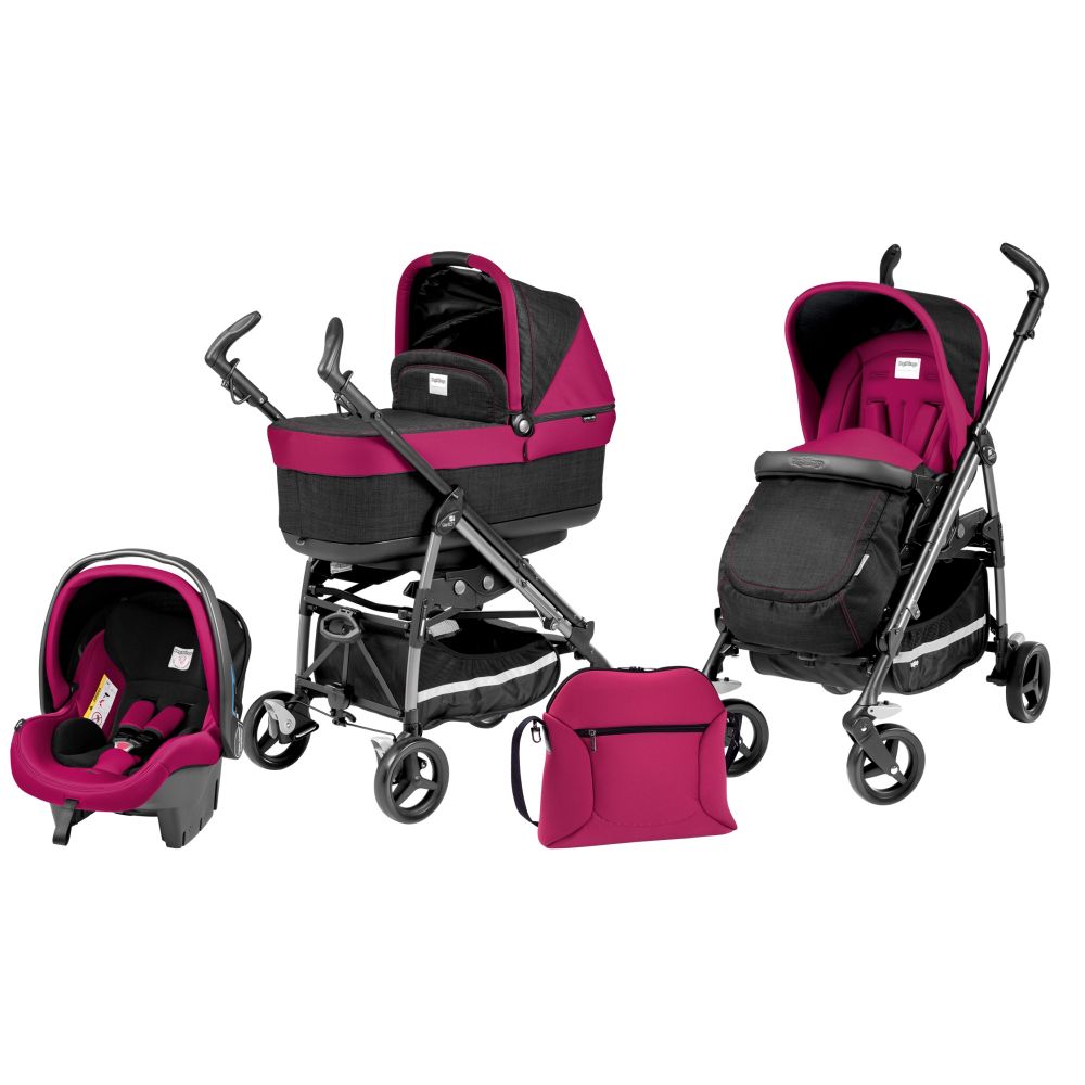 Carucior 3 in 1 Peg Perego Book Plus S PopUp, Fleur