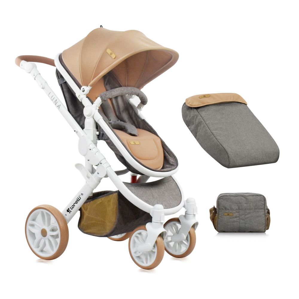 Carucior copii 2 in 1 Lorelli Premium Luna - Beige