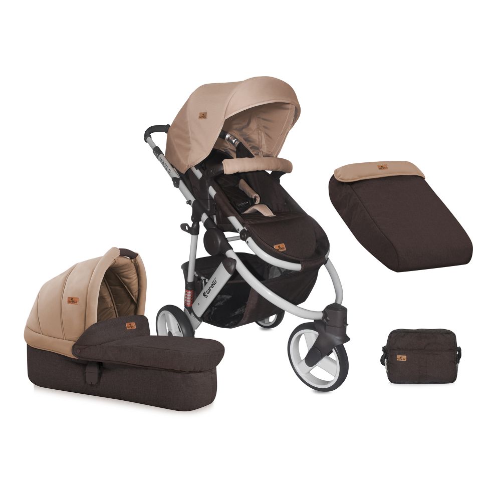 Carucior copii 2 in 1 Lorelli Premium Monza 3 - Brown & Beige