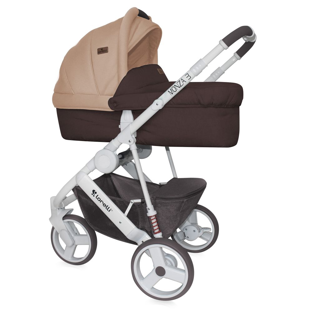 Carucior copii 2 in 1 Lorelli Premium Monza 3 - Brown & Beige