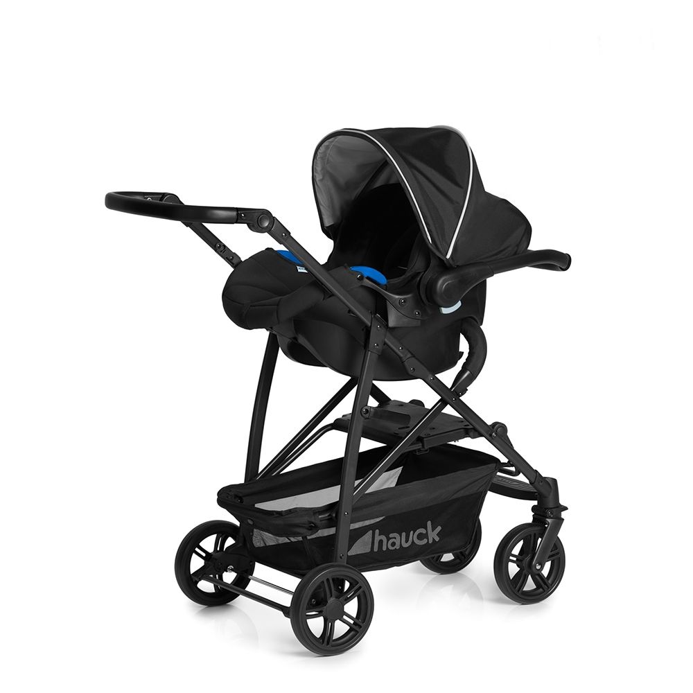 Carucior copii 3 in 1 Hauck Rapid 4 Plus Trio Set - Caviar Silver