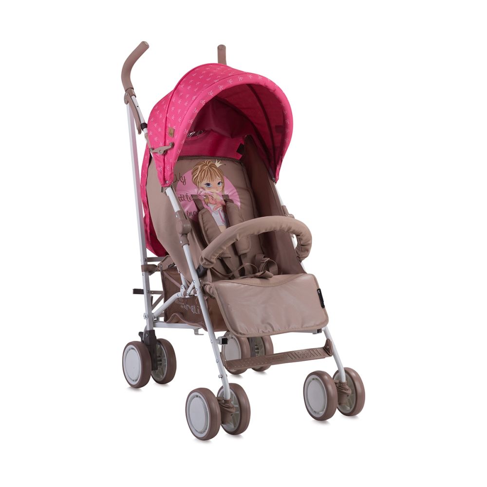 Carucior sport cu husa Lorelli Classic Fiesta - Beige & Rose Princess