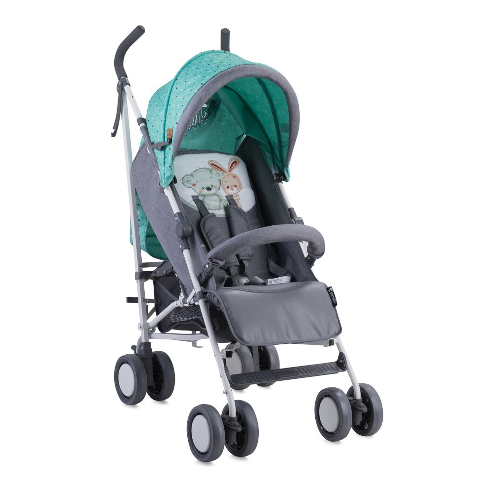 Carucior sport cu husa Lorelli Classic Fiesta - Green & Grey Friends