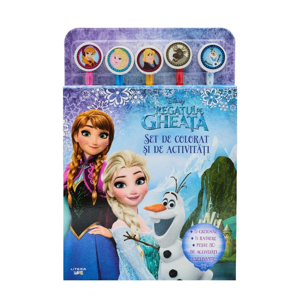 Disney, Regatul de Gheata. Set de colorat si de activitati 