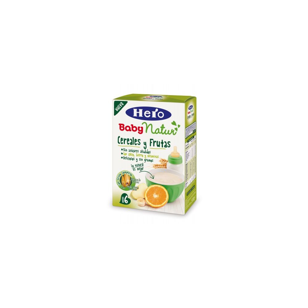 Cereale integrale Hero Baby Natur cu fructe, 6+ luni