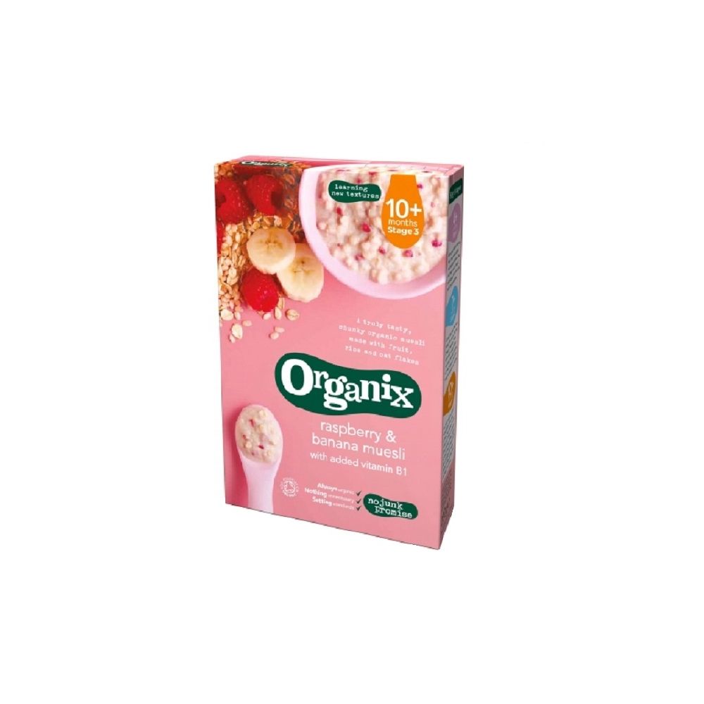 Cereale Organix - Musli, zmeura si banane, 200g