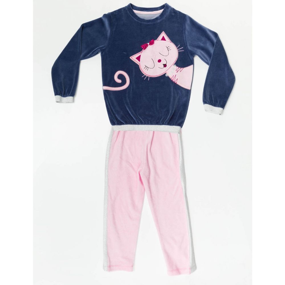 Set bluza si pantaloni sport Pink Cat Denokids