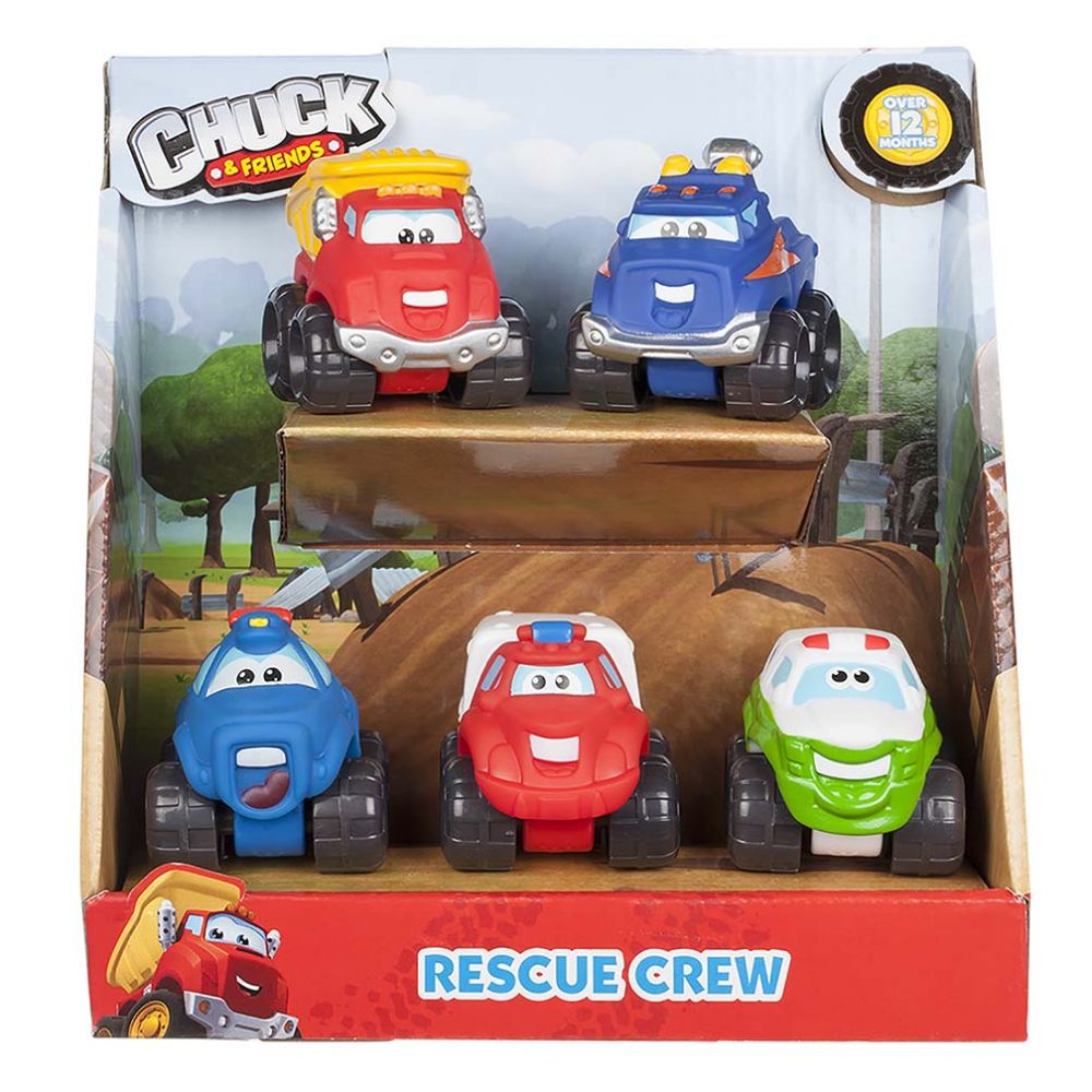 Chuck si Prietenii, Colectia Lil' Chuck - Set 5 vehicule Rescue Crew