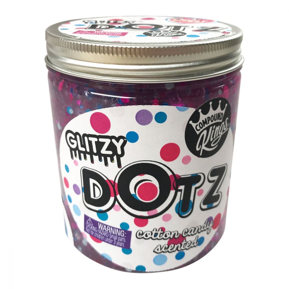 Gelatina Compound Kings - Glitzy Dotz Slime, Cotton Candy, 425 g
