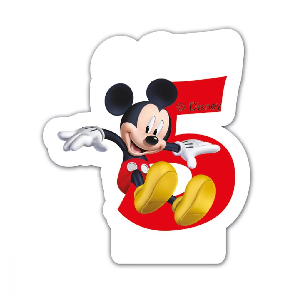 Clubul lui Mickey Mouse - Lumanare pentru tort cifra 5