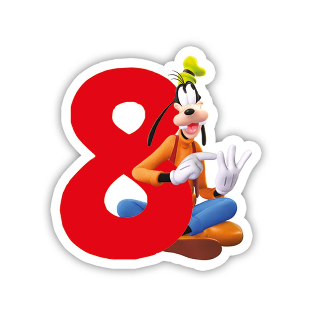 Clubul lui Mickey Mouse - Lumanare pentru tort cifra 8