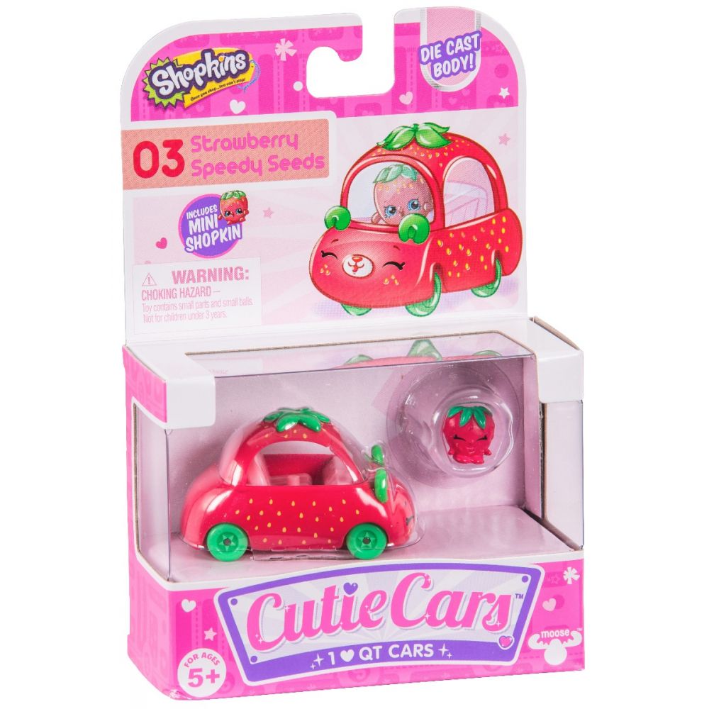 Cutie Cars Pachet cu 1 masinuta, Strowberry Speedy Seeds, Seria 2