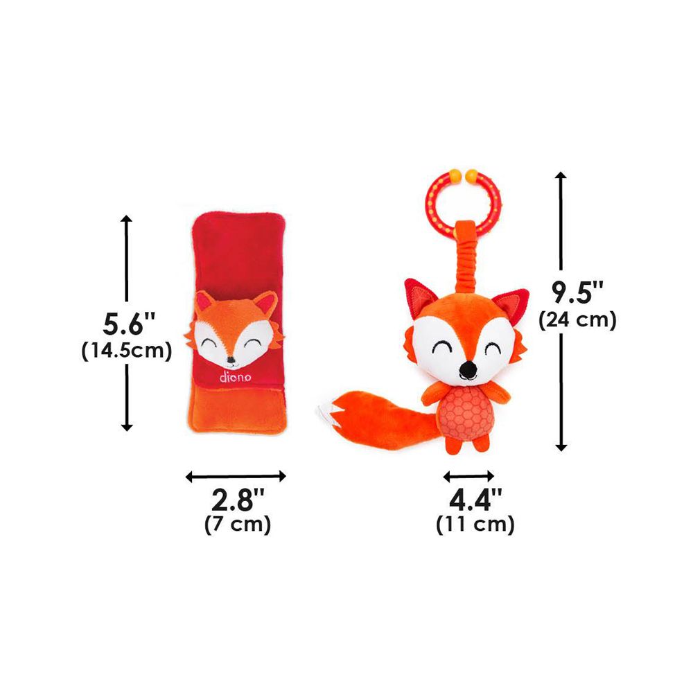 Protectii centuri Diono Soft Wraps, Vulpe