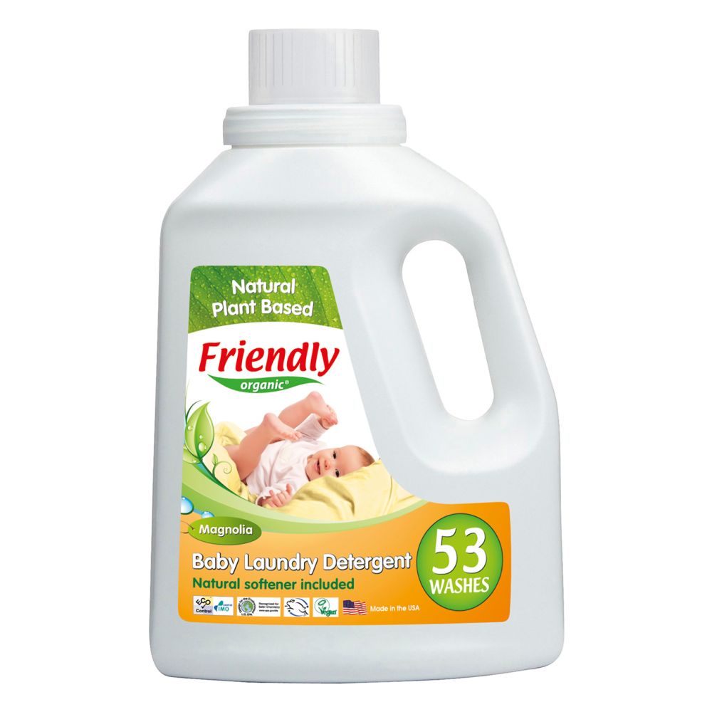 Detergentul lichid automat pentru rufe bebelusi Friendly Organic - Magnolie (53 spalari)