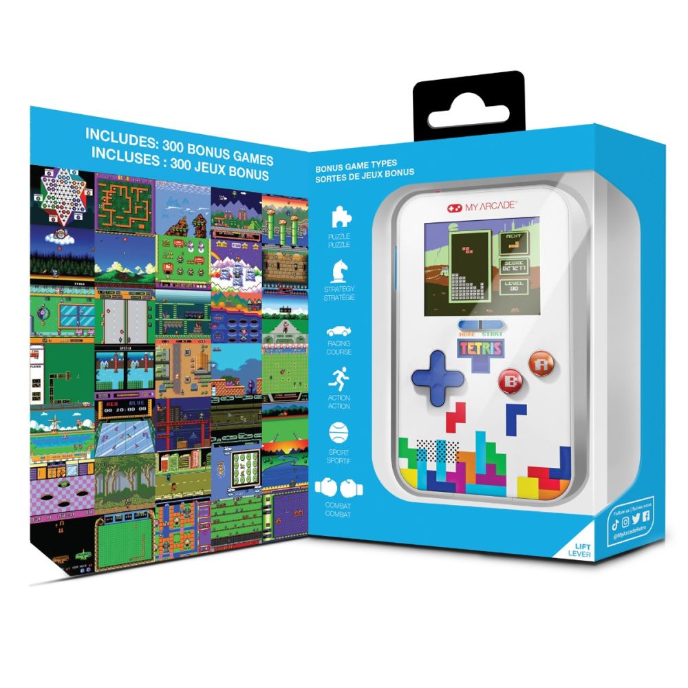 Consola retro portabila cu 301 jocuri, My Arcade, Tetris