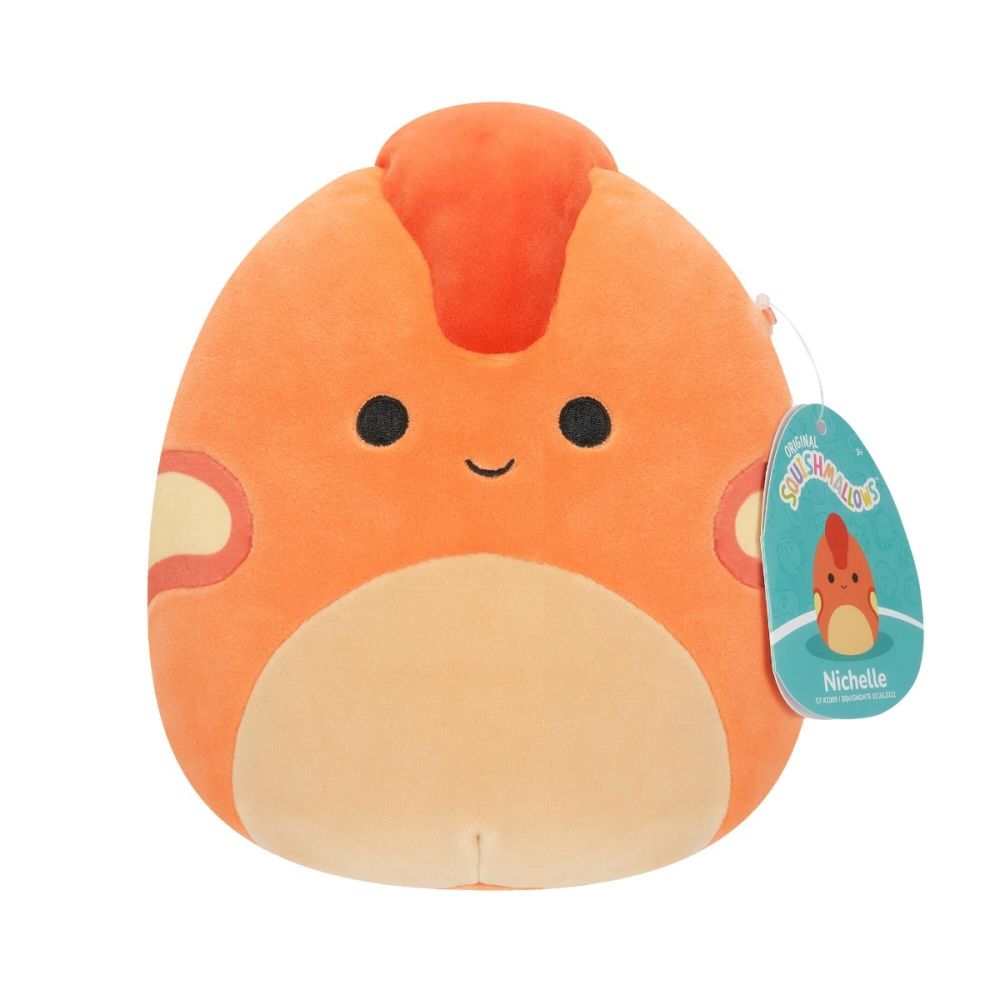 Jucarie de plus, Squishmallows, Dinozaurul Nichelle The Parasaurolophus, 19 cm