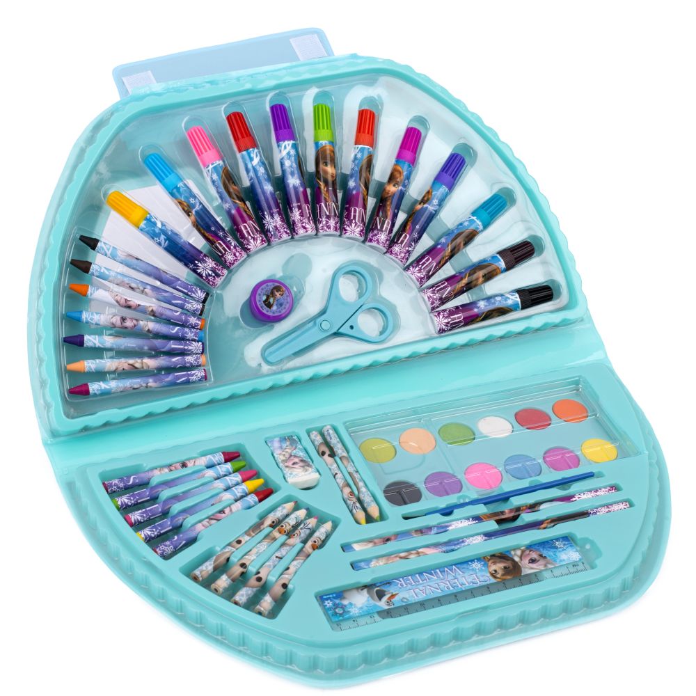Disney Frozen - Cutie portabila cu instrumente de scris si pictat