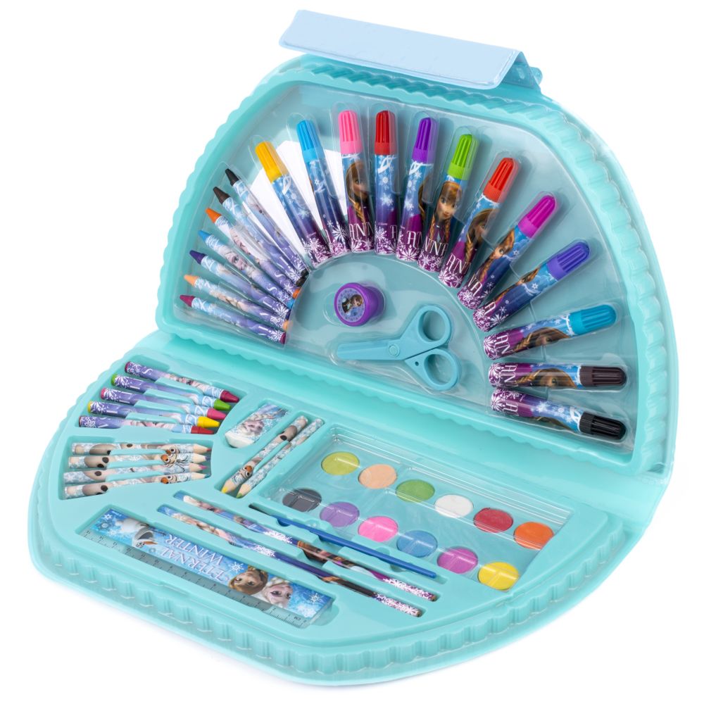 Disney Frozen - Cutie portabila cu instrumente de scris si pictat