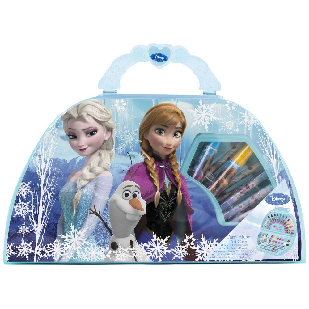 Disney Frozen - Cutie portabila cu instrumente de scris si pictat