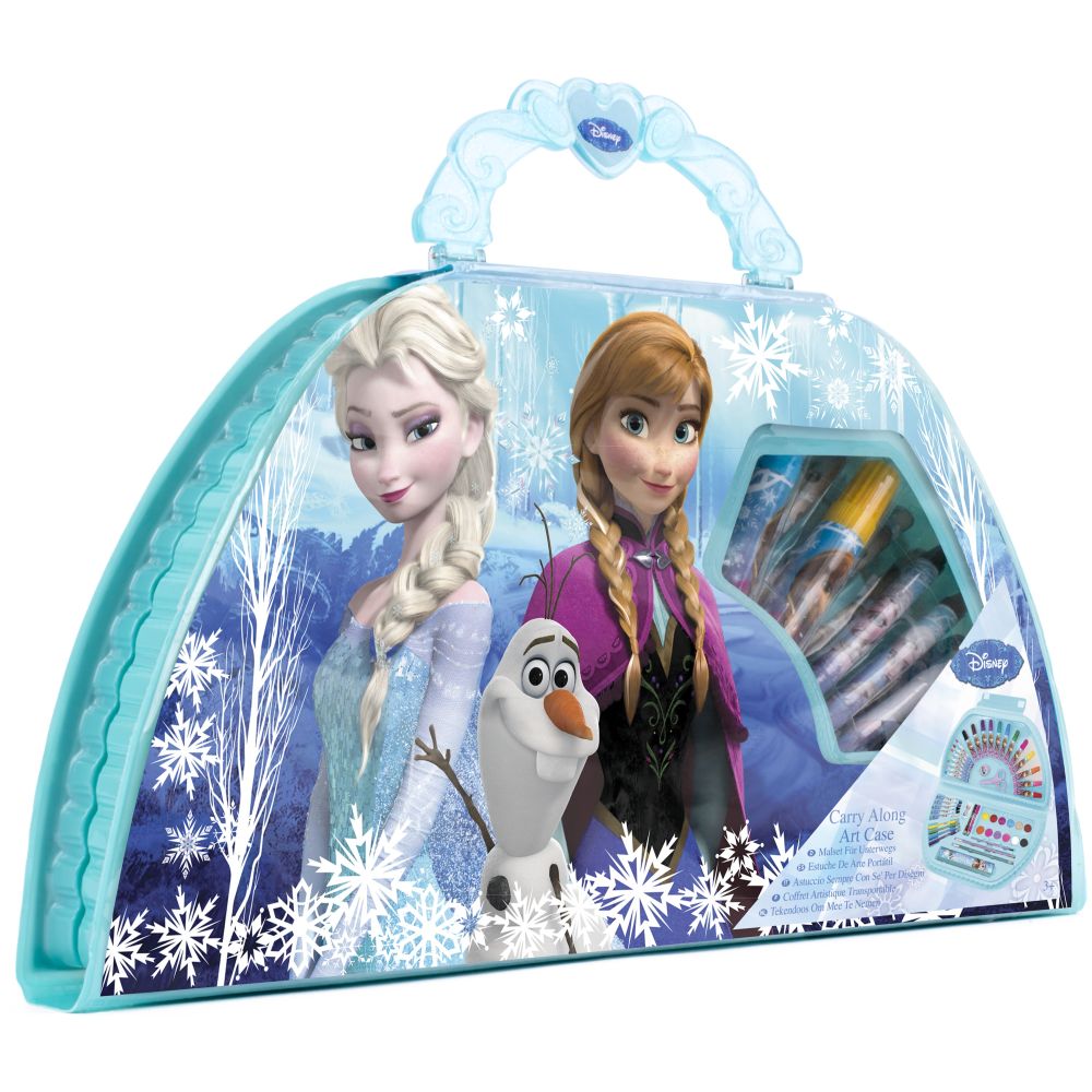 Disney Frozen - Cutie portabila cu instrumente de scris si pictat