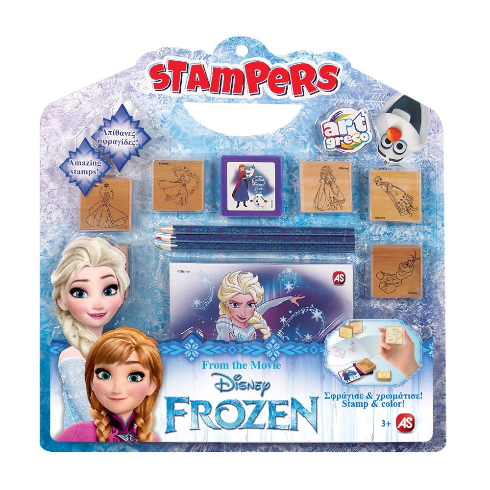 Disney Frozen - Set de colorat cu stampile