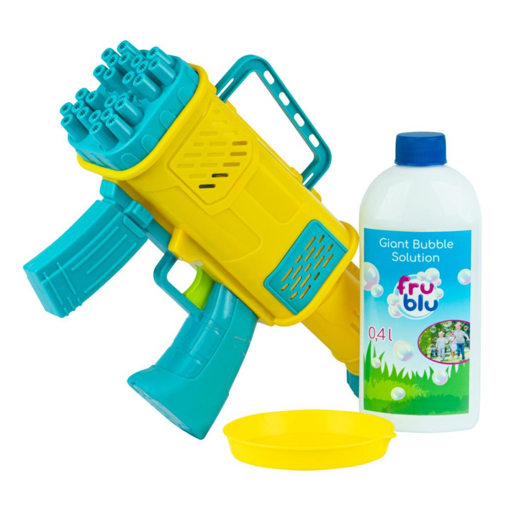 Pistol de facut baloane cu 24 de orificii si solutie, Fru Blu, 0.4 l