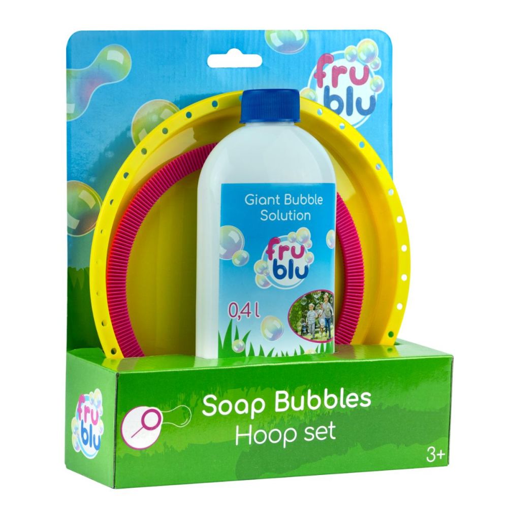 Set baloane de sapun si solutie, Fru Blu, Hoop, 0.4 l