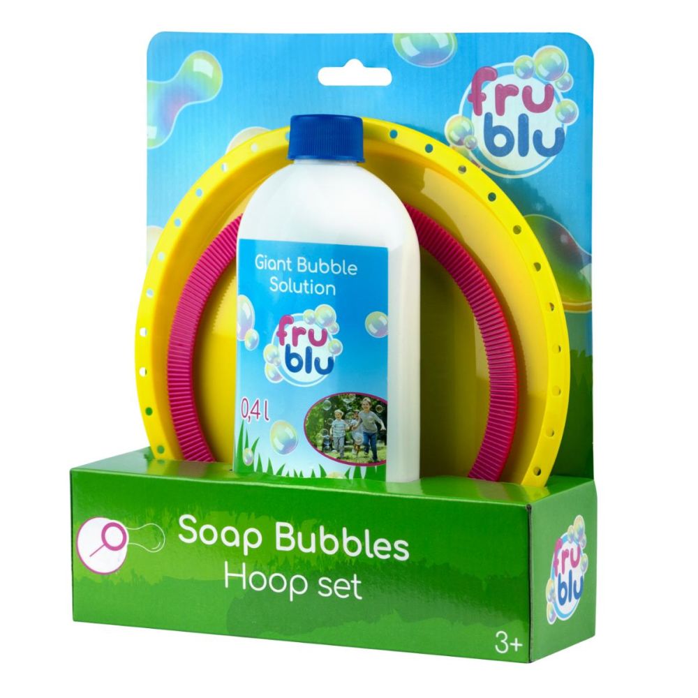 Set baloane de sapun si solutie, Fru Blu, Hoop, 0.4 l